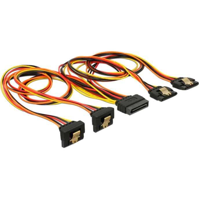 DeLOCK SATA 15Pin > 2x gewinkelt (unten) + 2x gerade (50cm)