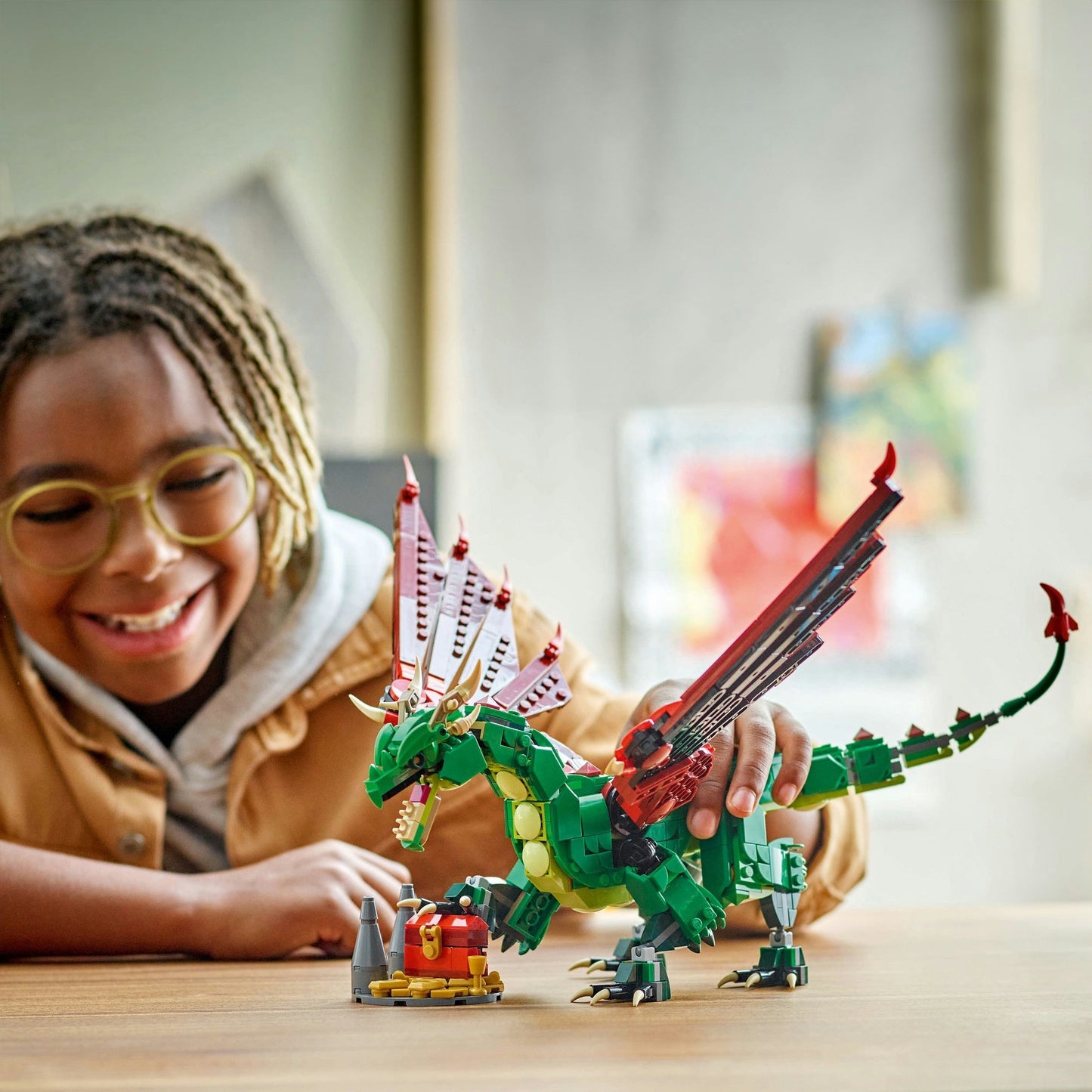 31161 Creator 3-in-1 Grüner Drache, Konstruktionsspielzeug