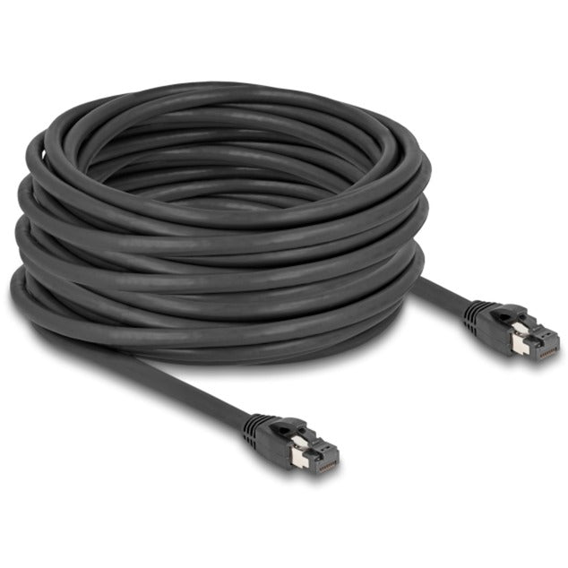DeLOCK Netzwerkkabel RJ-45 Cat.8.1 S/FTP, bis 40 Gbps (schwarz, 15 Meter)