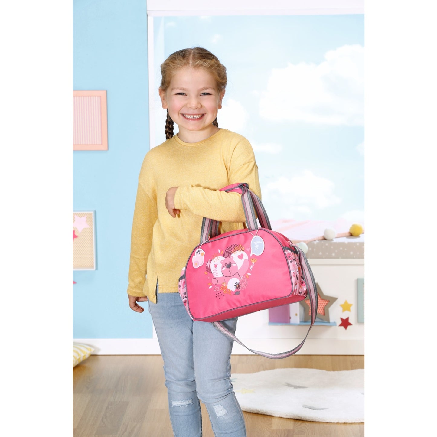 ZAPF Creation BABY born® Wickeltasche (mit Wickelunterlage, Windel und Puderdose)