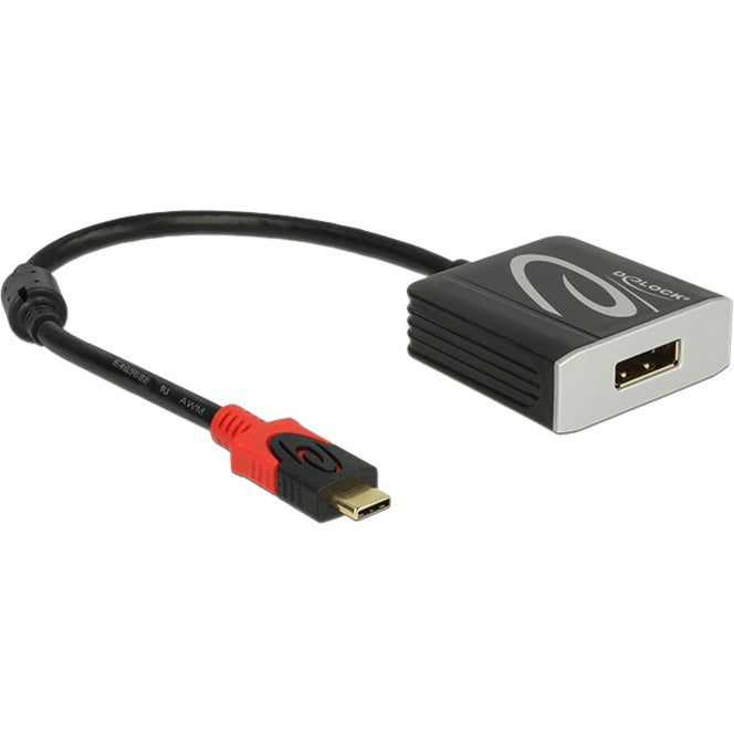 DeLOCK USB Adapter, USB-C Stecker > DisplayPort Buchse (schwarz, 20cm, DP Alt Mode)