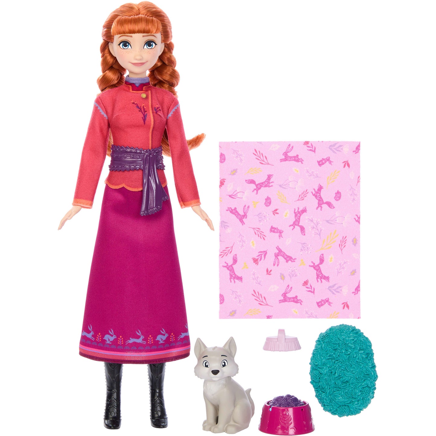 Disney Die Eiskönigin Anna-Modepuppe und Wolfsjunges-Figur