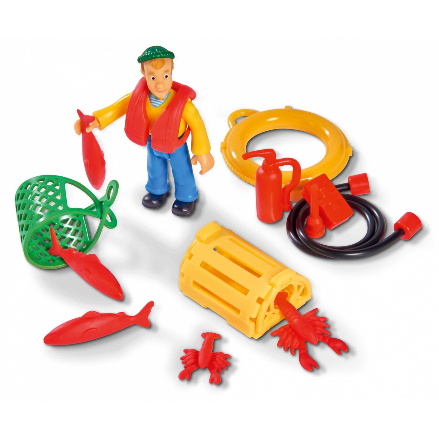 Feuerwehrmann Sam Charlies Fischerboot mit Figur, Spielfahrzeug