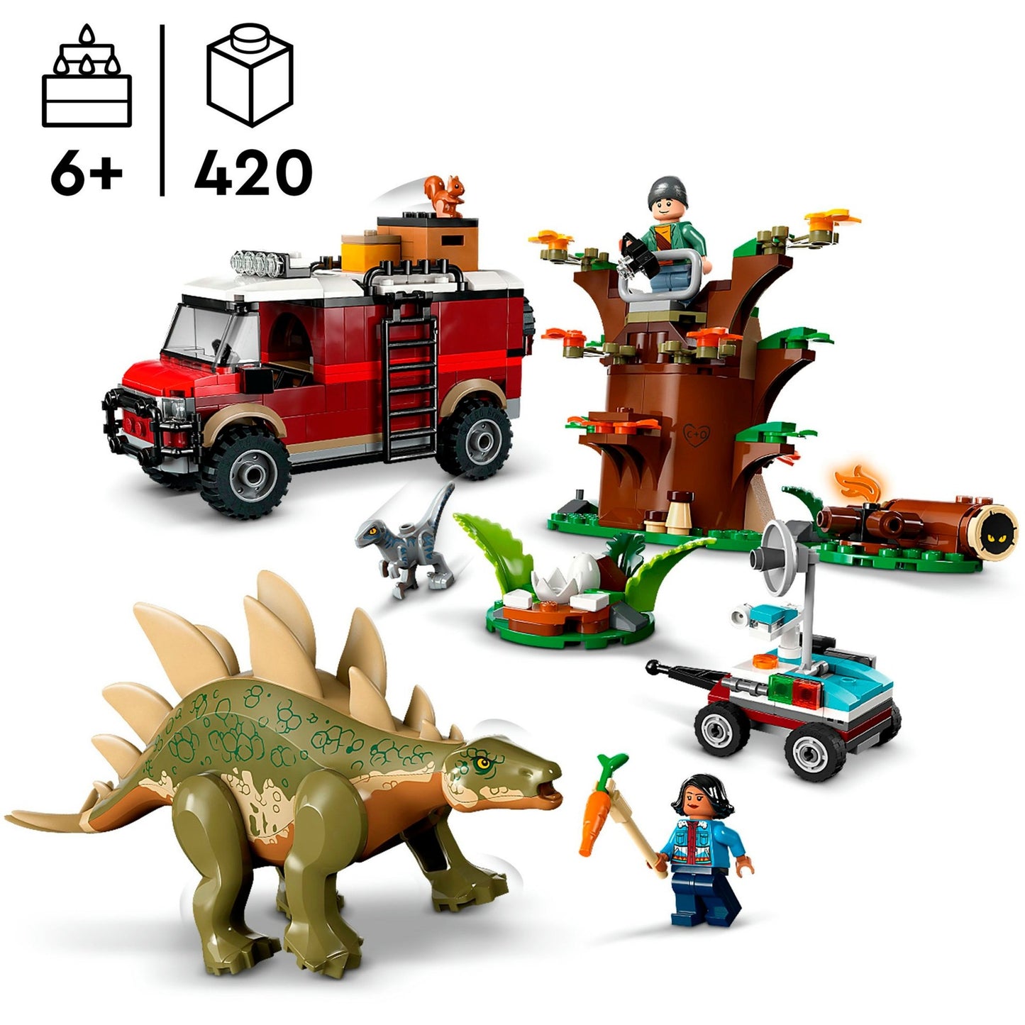 LEGO 76965 Jurassic World Dinosaurier Missionen: Entdeckung des Stegosaurus, Konstruktionsspielzeug