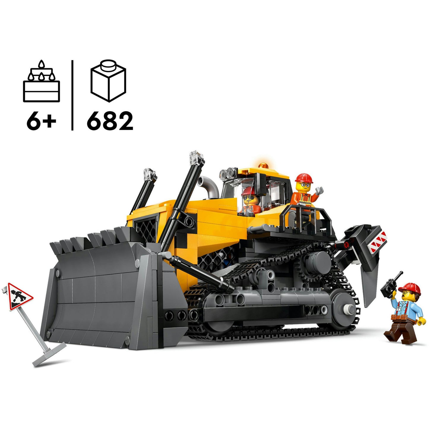 60466 City Gelber Bulldozer mit Frontlader, Konstruktionsspielzeug