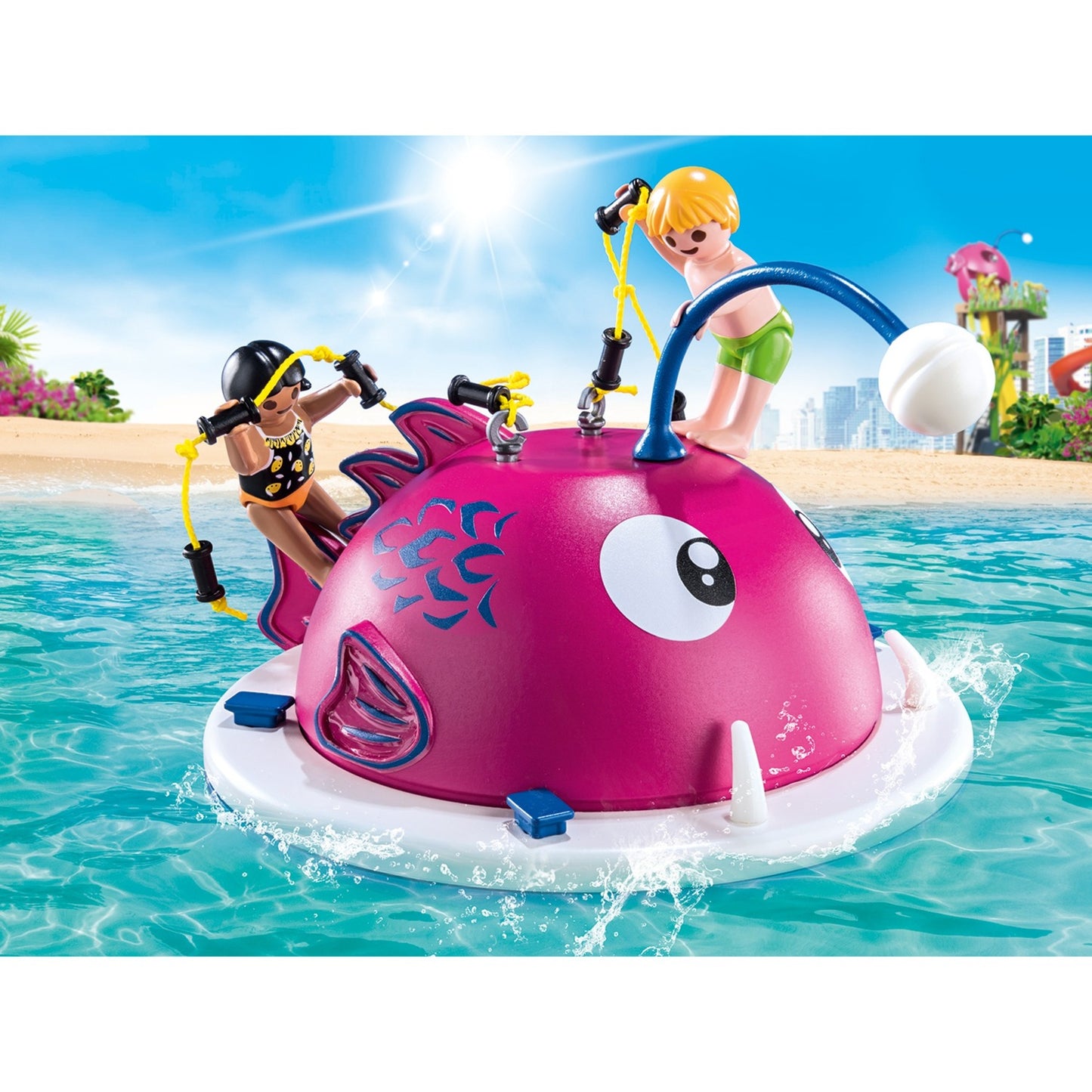 PLAYMOBIL 70613 Family Fun Kletter-Schwimminsel, Konstruktionsspielzeug