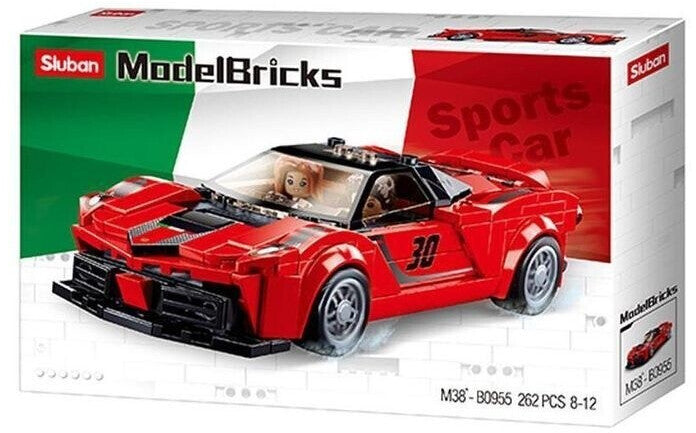 ModelBricks Roter italienischer Sportwagen, Konstruktionsspielzeug