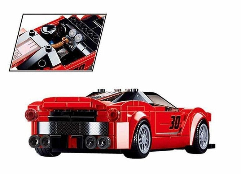 ModelBricks Roter italienischer Sportwagen, Konstruktionsspielzeug