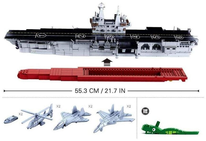 ModelBricks Grosser amphibischer Flugzeugträger, Konstruktionsspielzeug