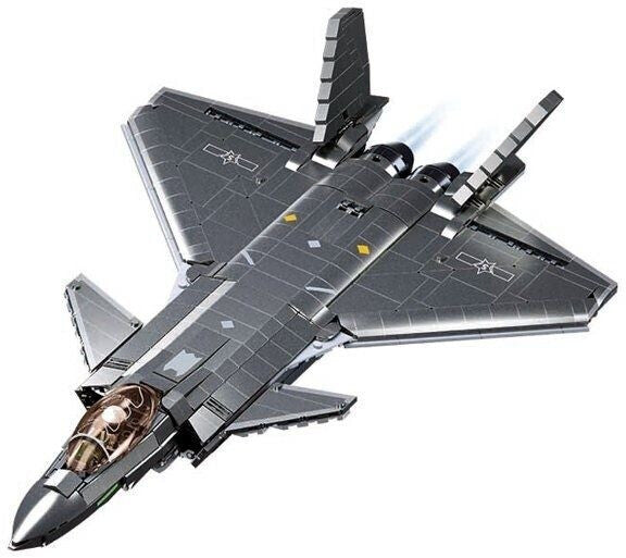 ModelBricks J-20 Tarnkappenflieger Metallic Version, Konstruktionsspielzeug