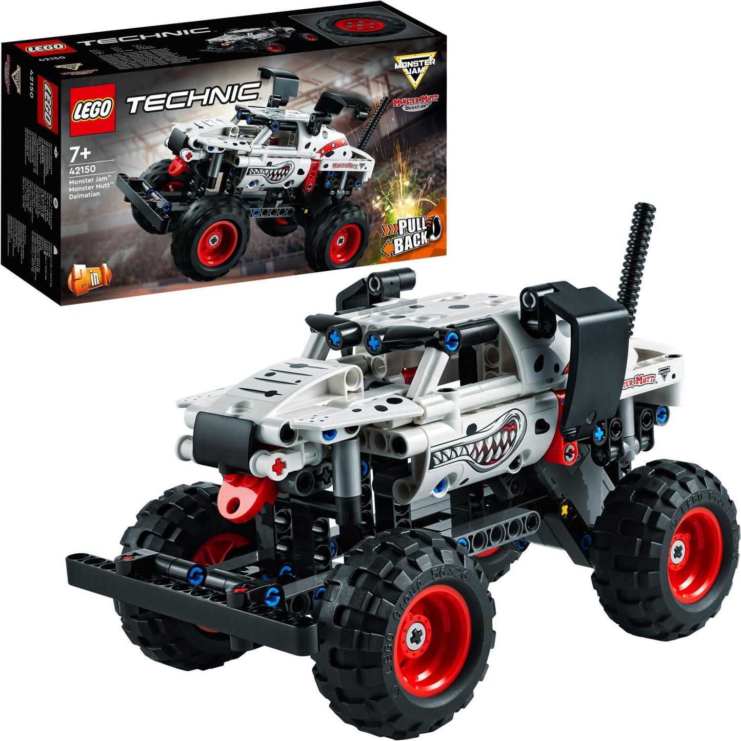 LEGO 42150 Technic Monster Jam Monster Mutt Dalmatian, Konstruktionsspielzeug