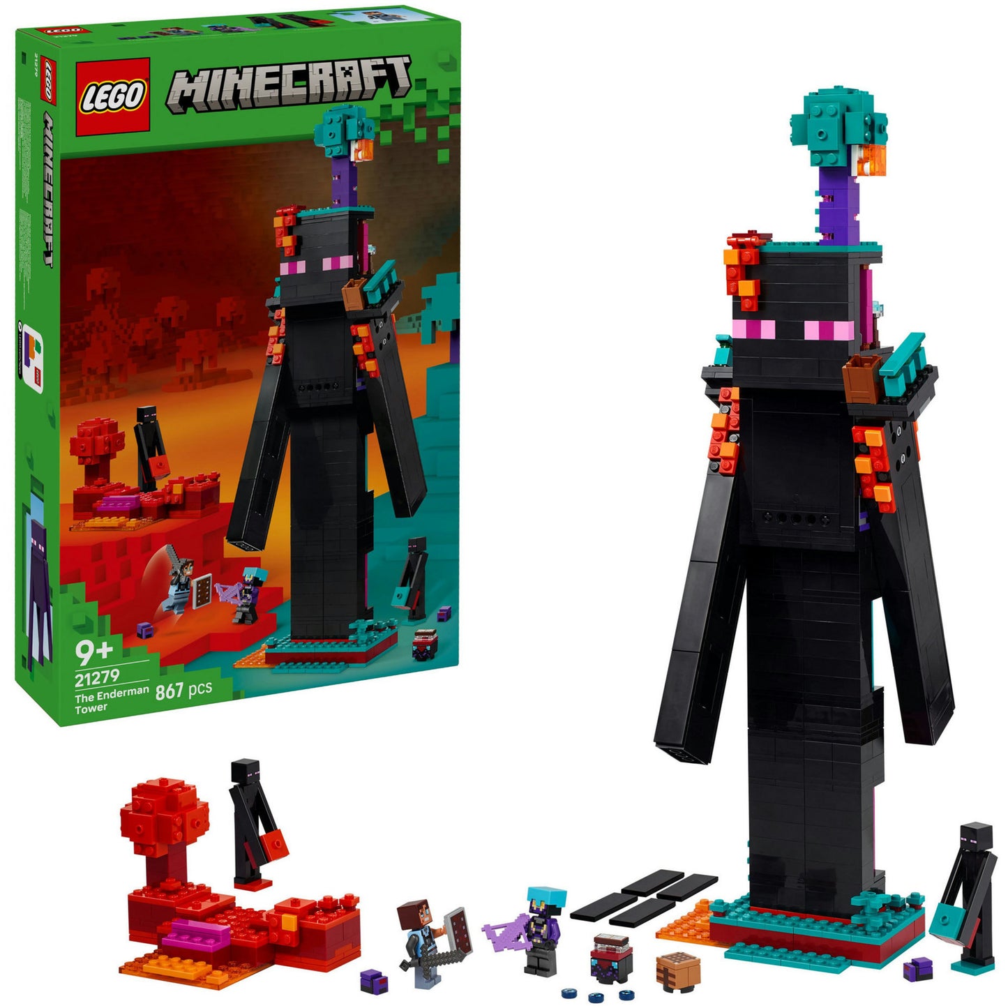21279 Minecraft Der Enderman-Turm, Konstruktionsspielzeug