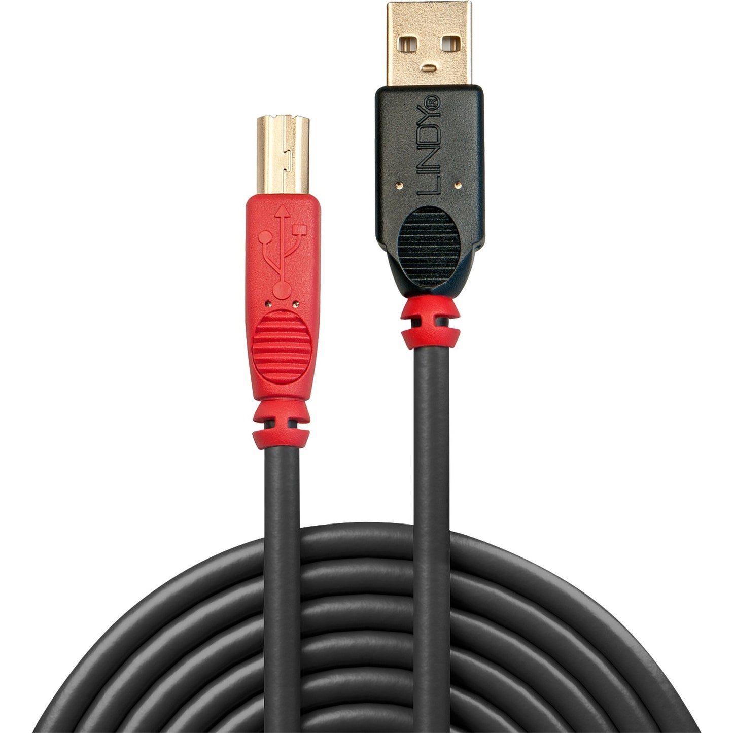 Lindy USB 2.0 Aktivkabel, USB-A Stecker > USB-B Stecker (schwarz, 10 Meter)