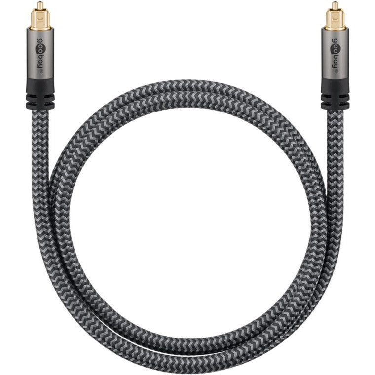 Goobay Plus Toslink-Kabel (schwarz/silber, 2 Meter)