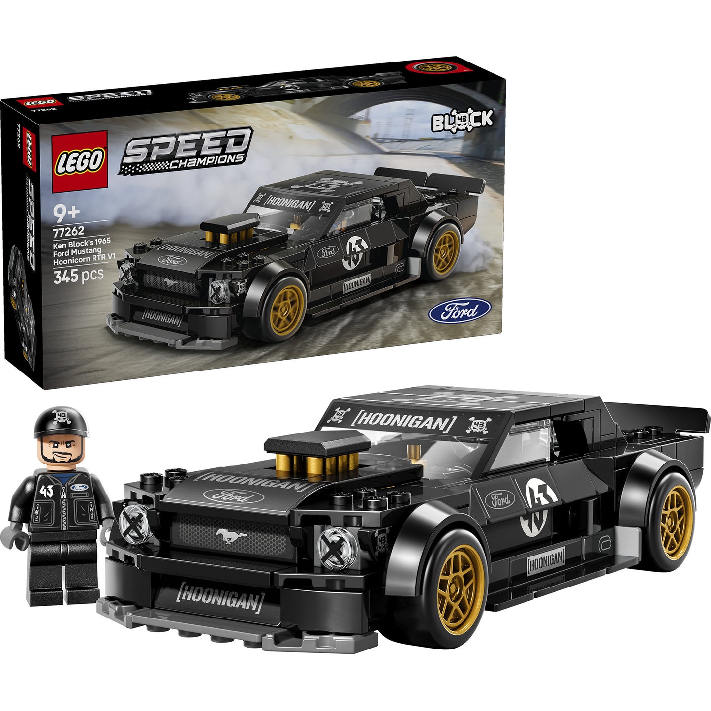 77262 Speed Champions Ken Blocks 1965 Ford Mustang Hoonicorn V1, Konstruktionsspielzeug