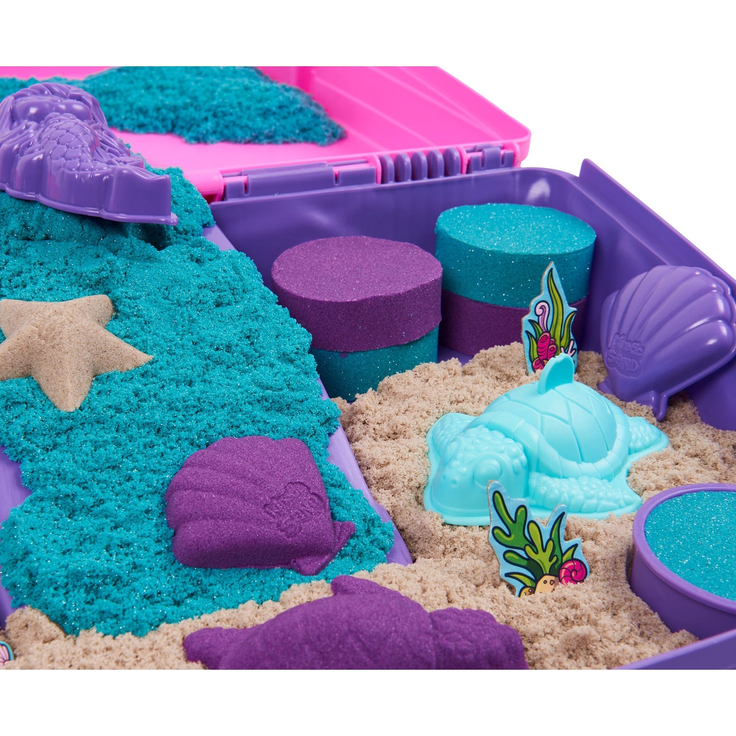 Spin Master Kinetic Sand - Meerjungfrauen Koffer, Spielsand