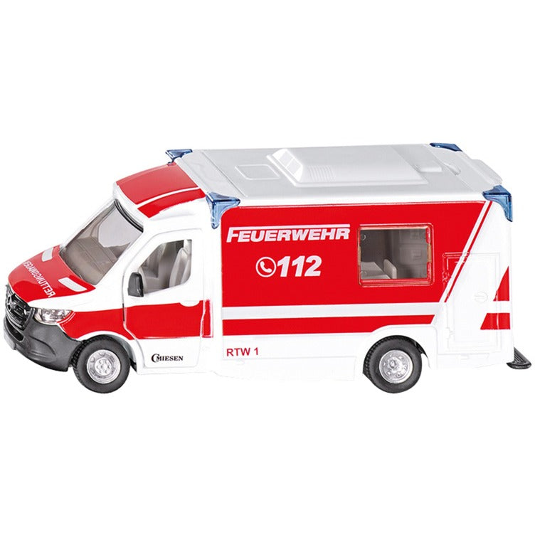 SIKU SUPER Mercedes-Benz Sprinter Miesen Typ C Rettungswagen (rot/weiss)