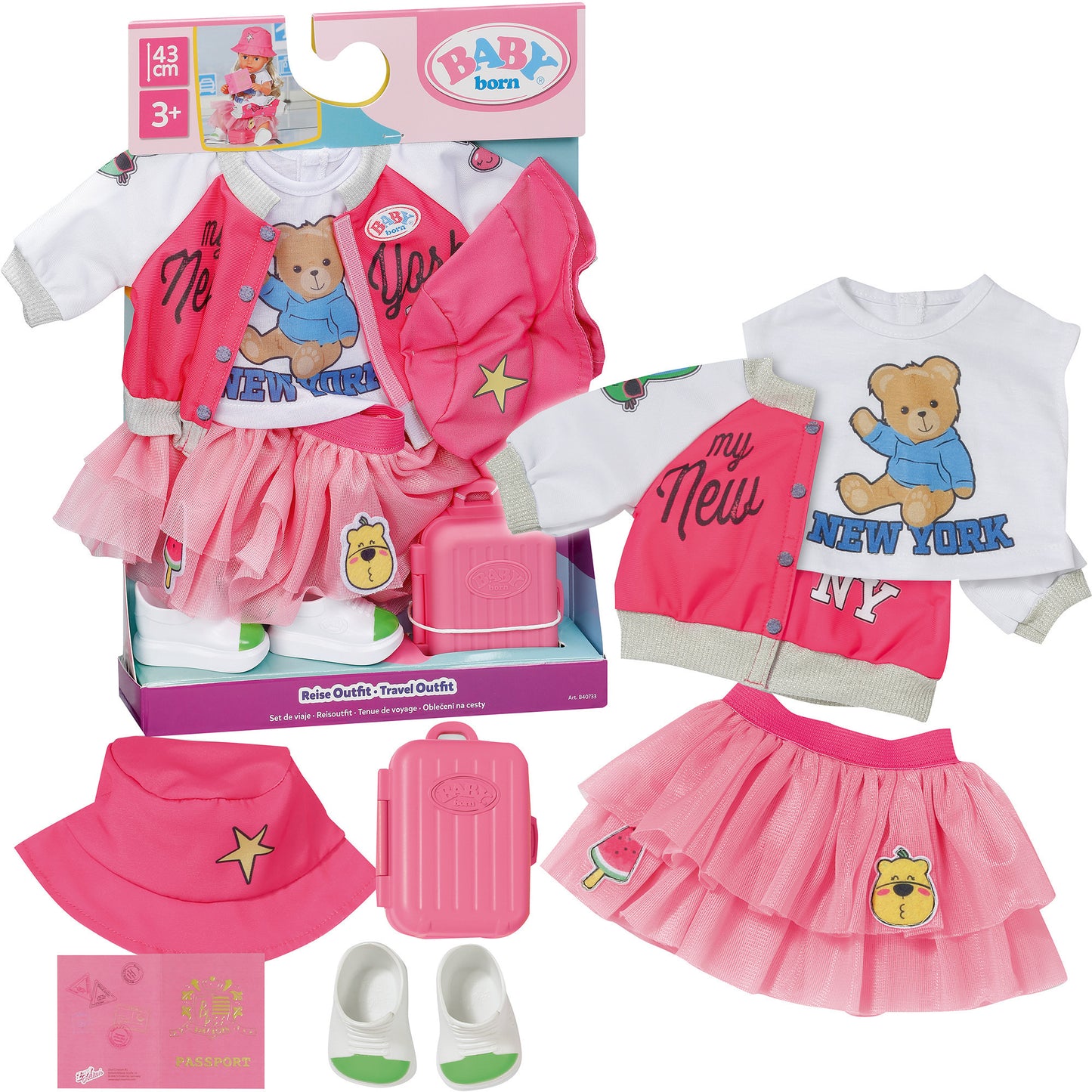 BABY born Deluxe Reise-Outfit 43 cm, Puppenzubehör