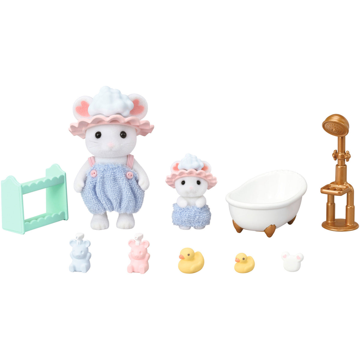 Sylvanian Families - Marshmallow Mäuse Badespass Spielset, Konstruktionsspielzeug