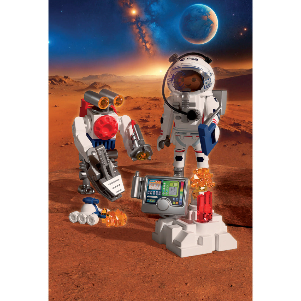 72014 ESA: Astronaut mit Roboter, Konstruktionsspielzeug