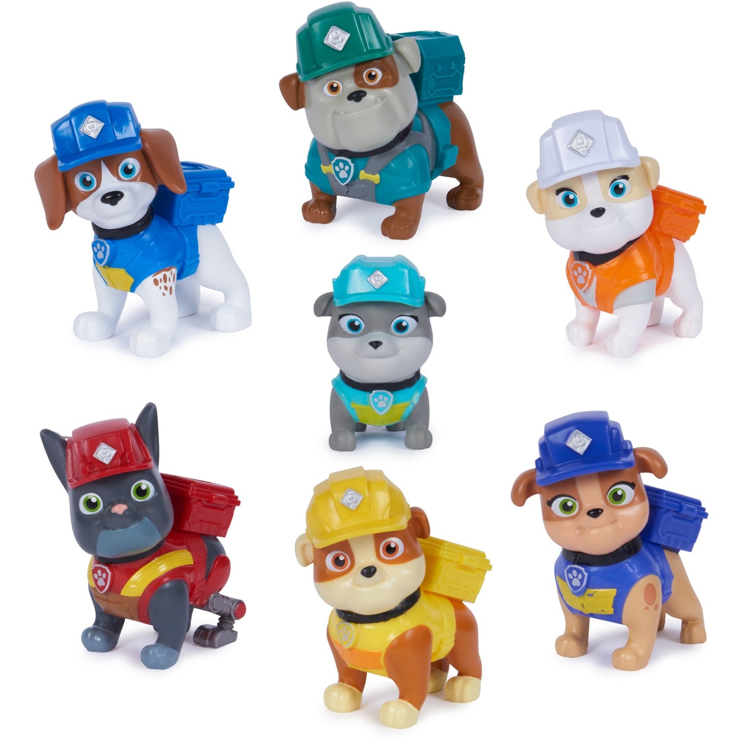 Spinmaster Rubble & Crew - Spielfiguren-Geschenkset mit 7 Hundefiguren