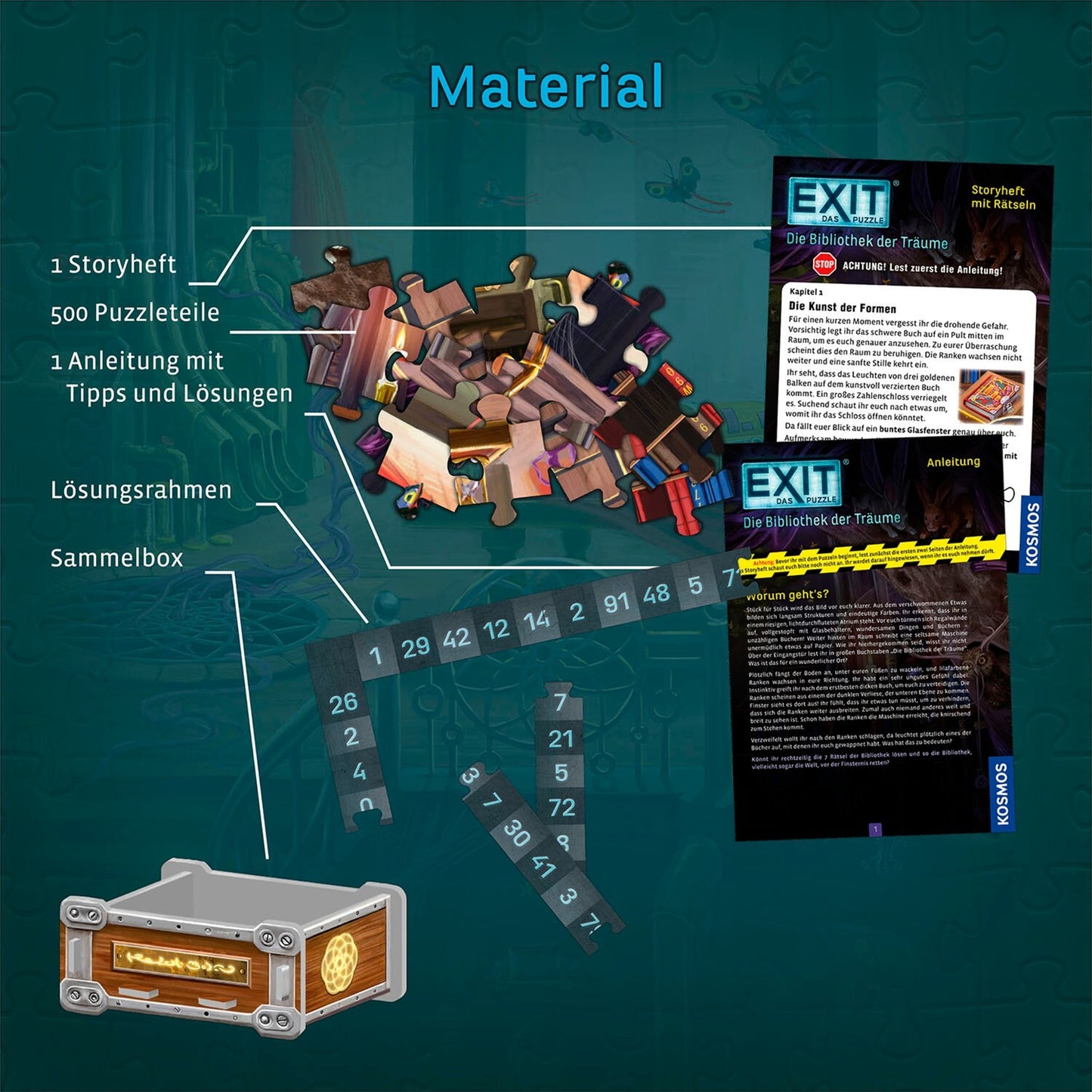 Kosmos EXIT - Das Puzzle: Die Bibliothek der Träume (500 Teile)