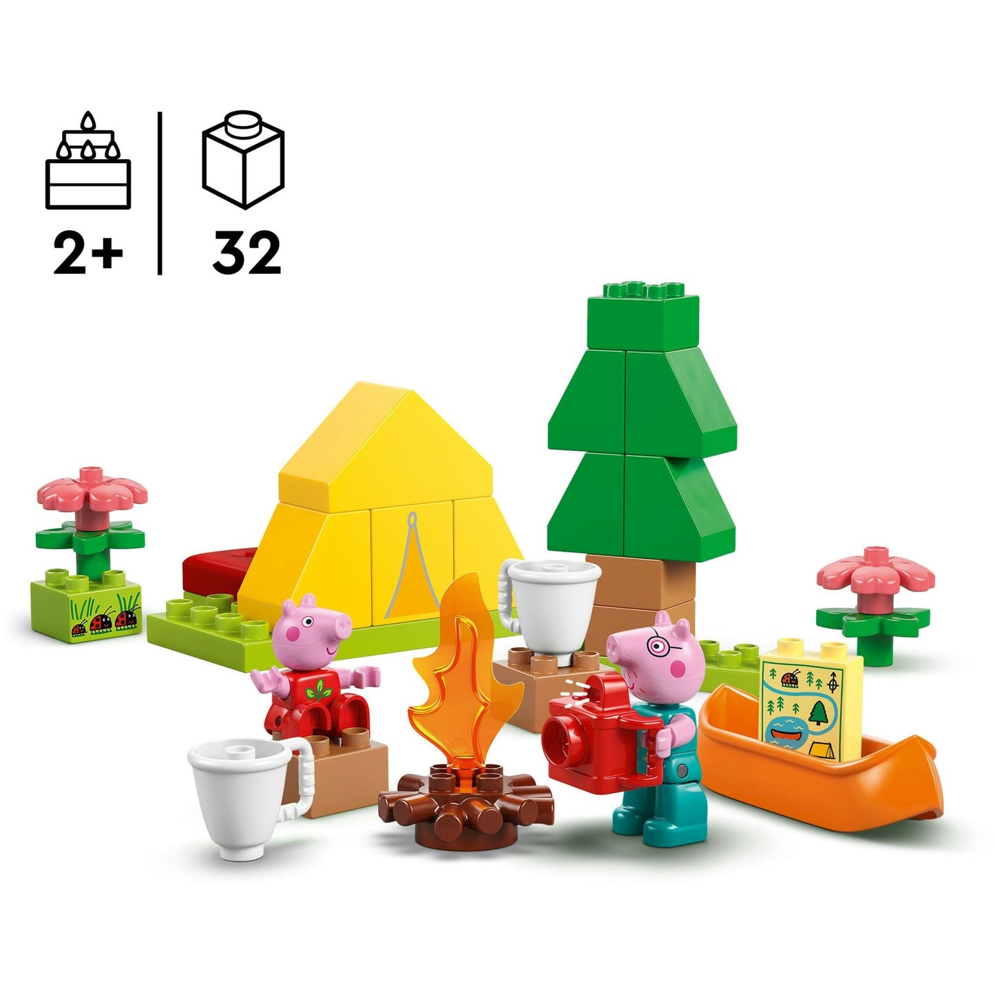 10452 DUPLO Peppa Wutz Campingausflug, Konstruktionsspielzeug