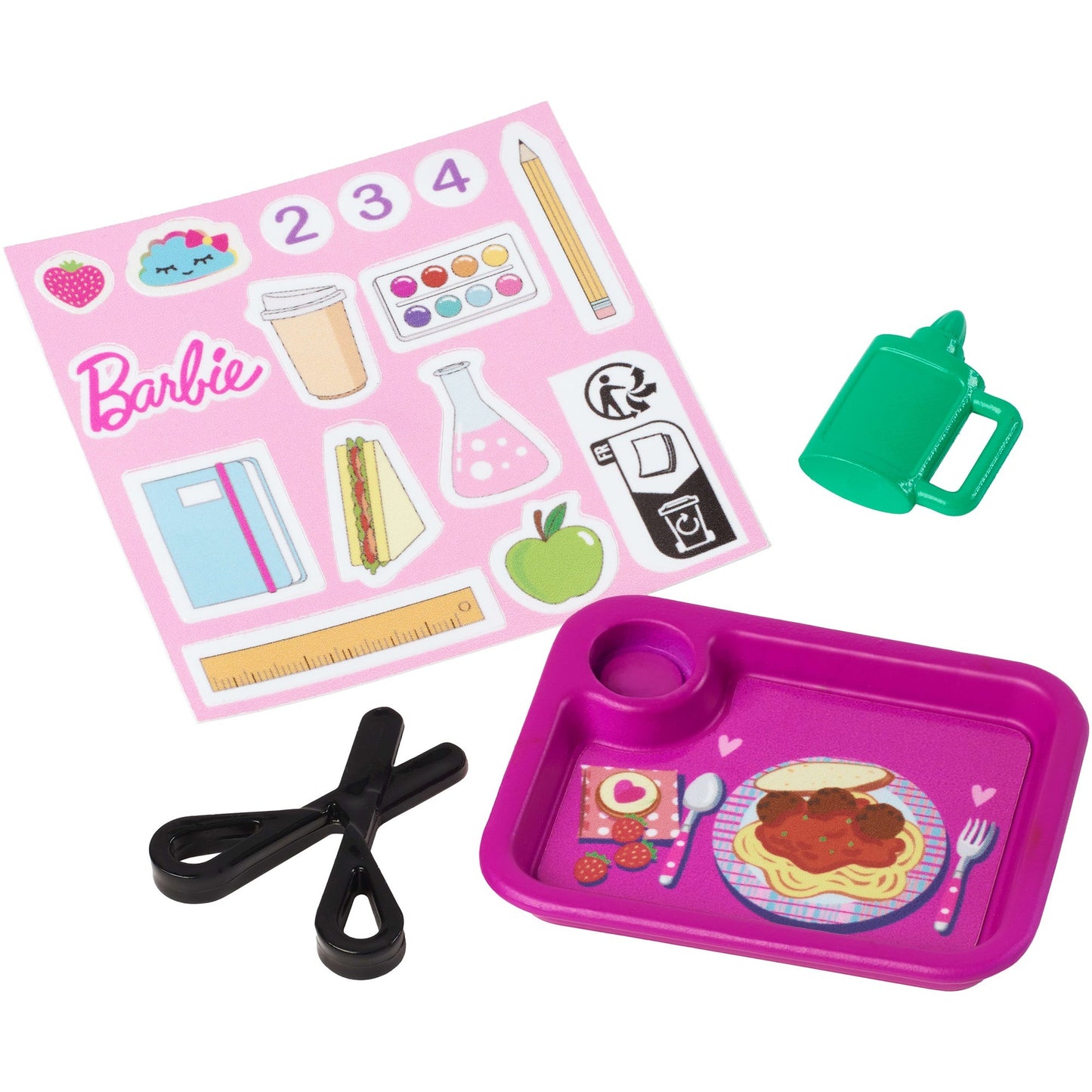 Barbie Lehrerin-Puppe mit Kleinkind-Puppe und Unterrichtszubehör