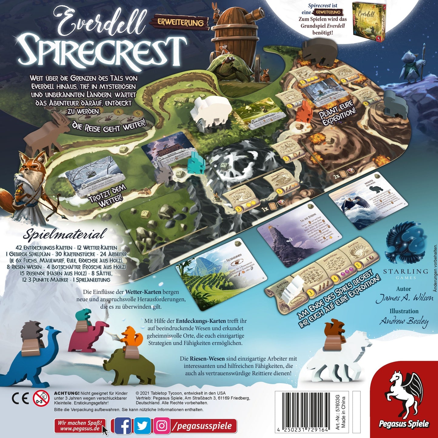 Pegasus Everdell: Spirecrest, Brettspiel