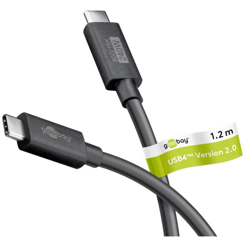 USB4 Version 2.0 Kabel, USB-C Stecker > USB-C Stecker, 80Gbit/s