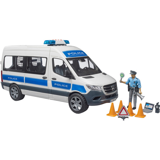 bruder MB Sprinter Polizei Einsatzfahrzeug mit Light & Sound Modul, Modellfahrzeug