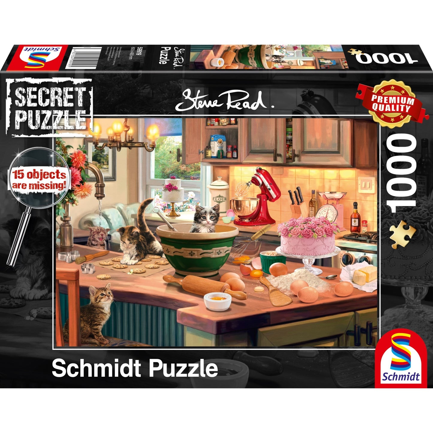 Schmidt Spiele Puzzle Steve Read: Am Küchentisch (Secret Puzzle)