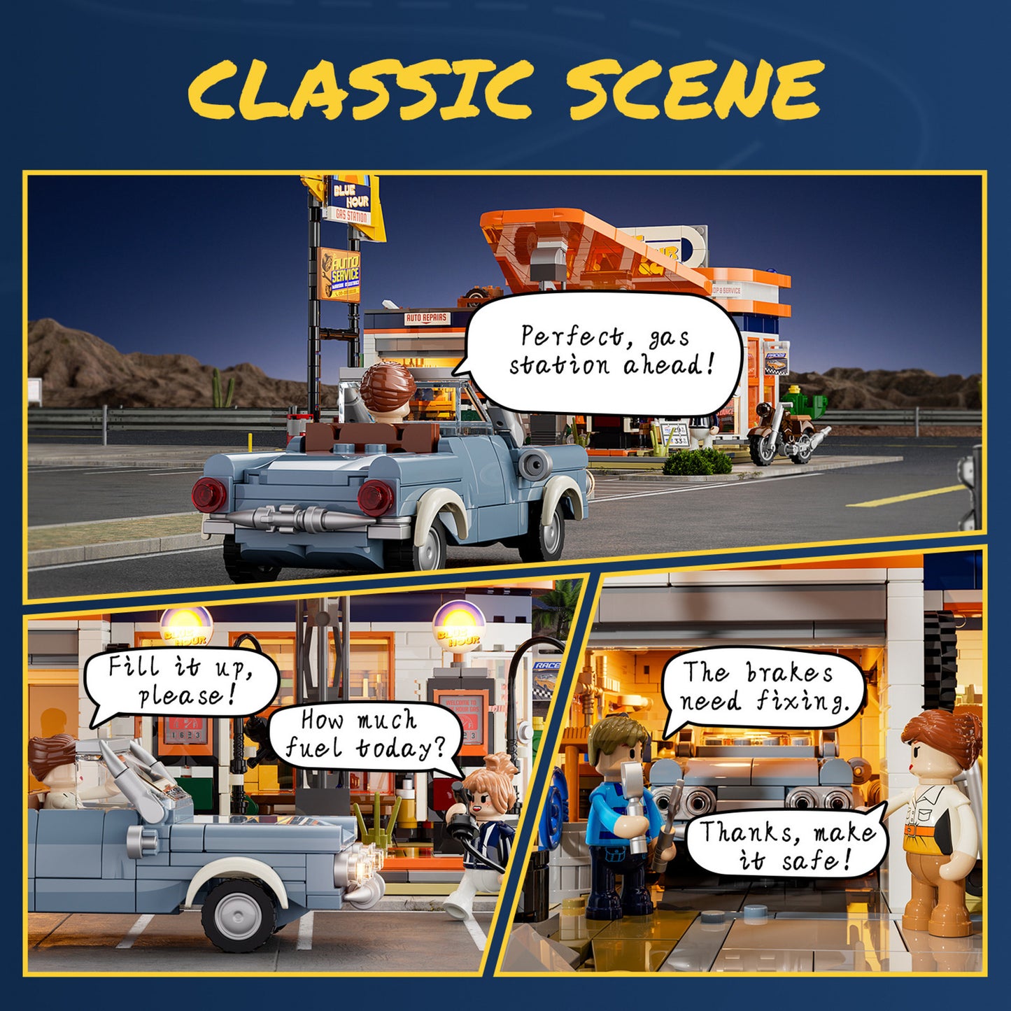 Tankstelle, Konstruktionsspielzeug