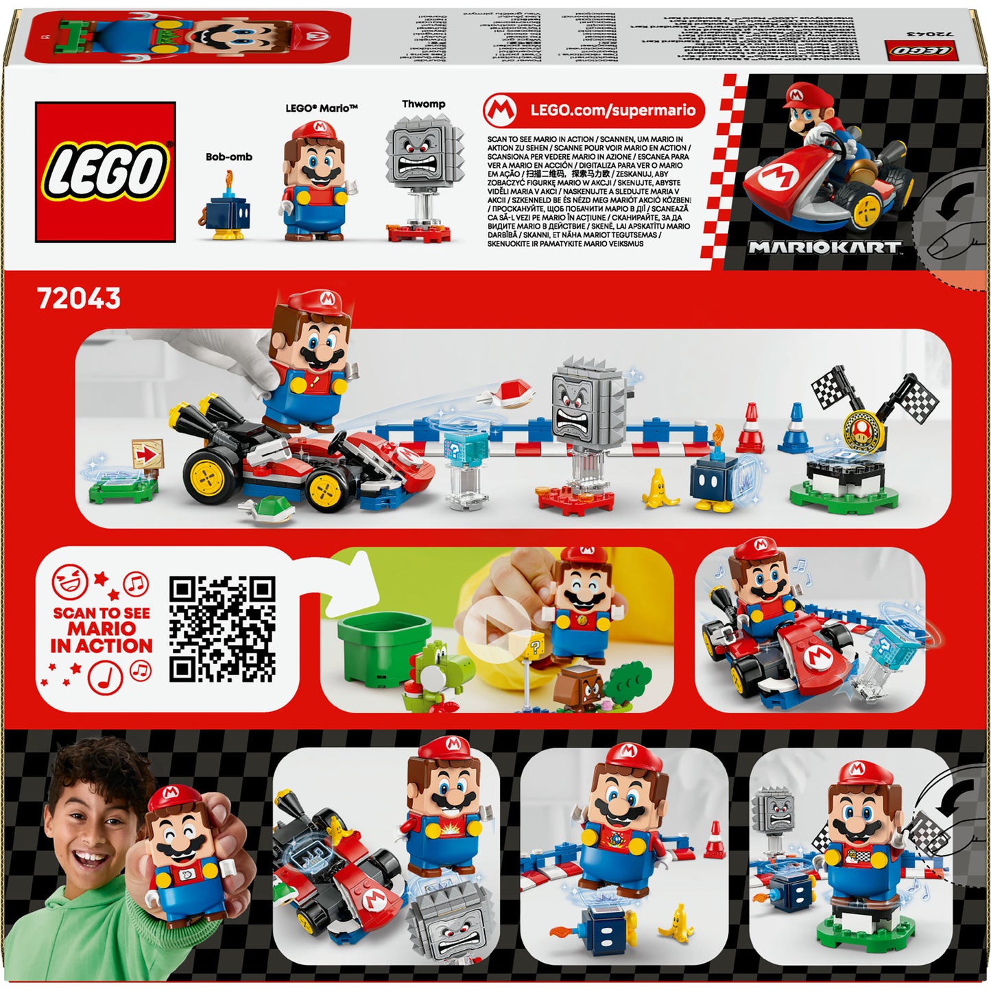 72043 Super Mario - Mario Kart: Interaktiver LEGO Mario & Standard-Kart, Konstruktionsspielzeug