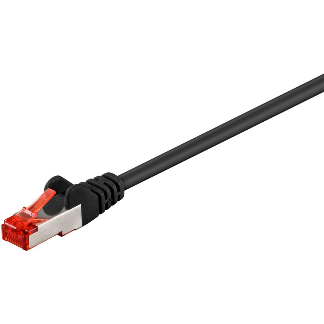 Goobay Patchkabel CAT.6 S/FTP (PiMF) (schwarz, 3 Meter, doppelt geschirmt)