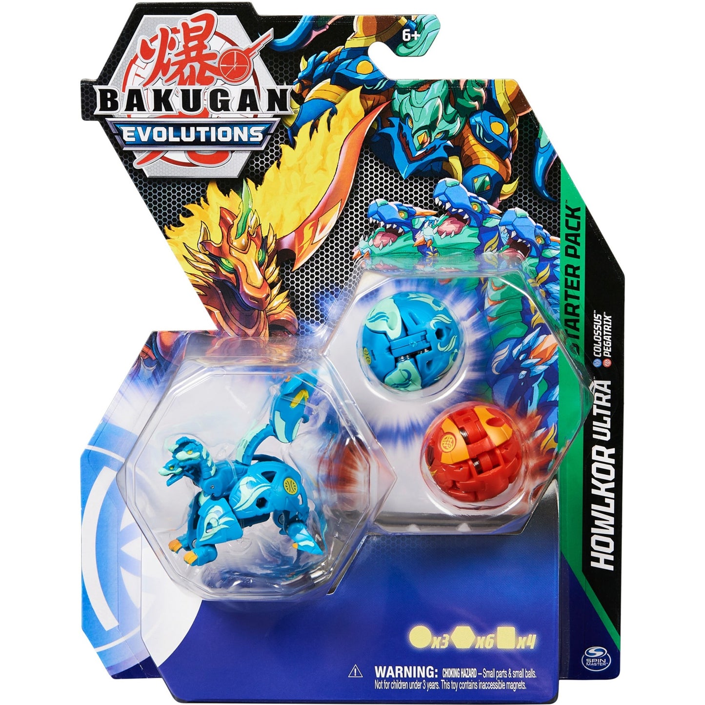 Spin Master Bakugan Evolutions Starter-Pack mit 3 Bakugan, Geschicklichkeitsspiel