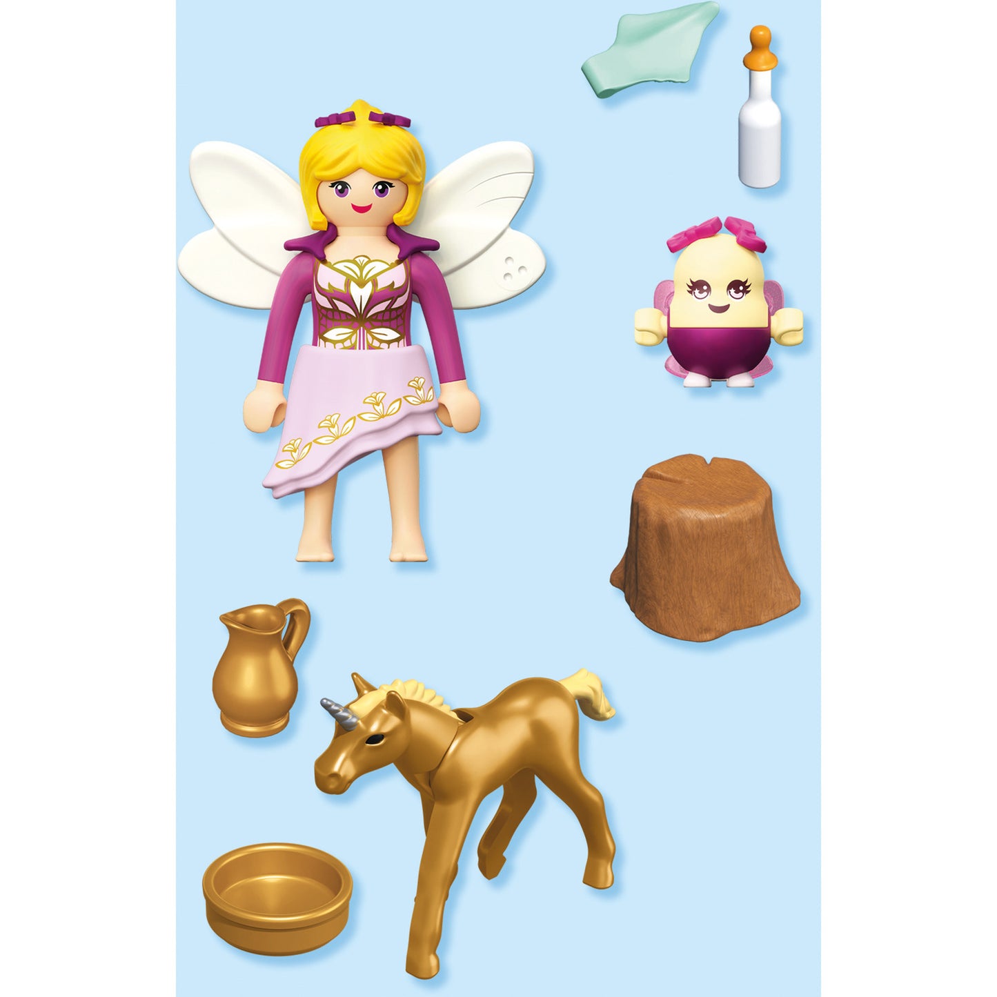 71844 Magic Unicorns: Goldenes Einhornfohlen mit Fee, Konstruktionsspielzeug