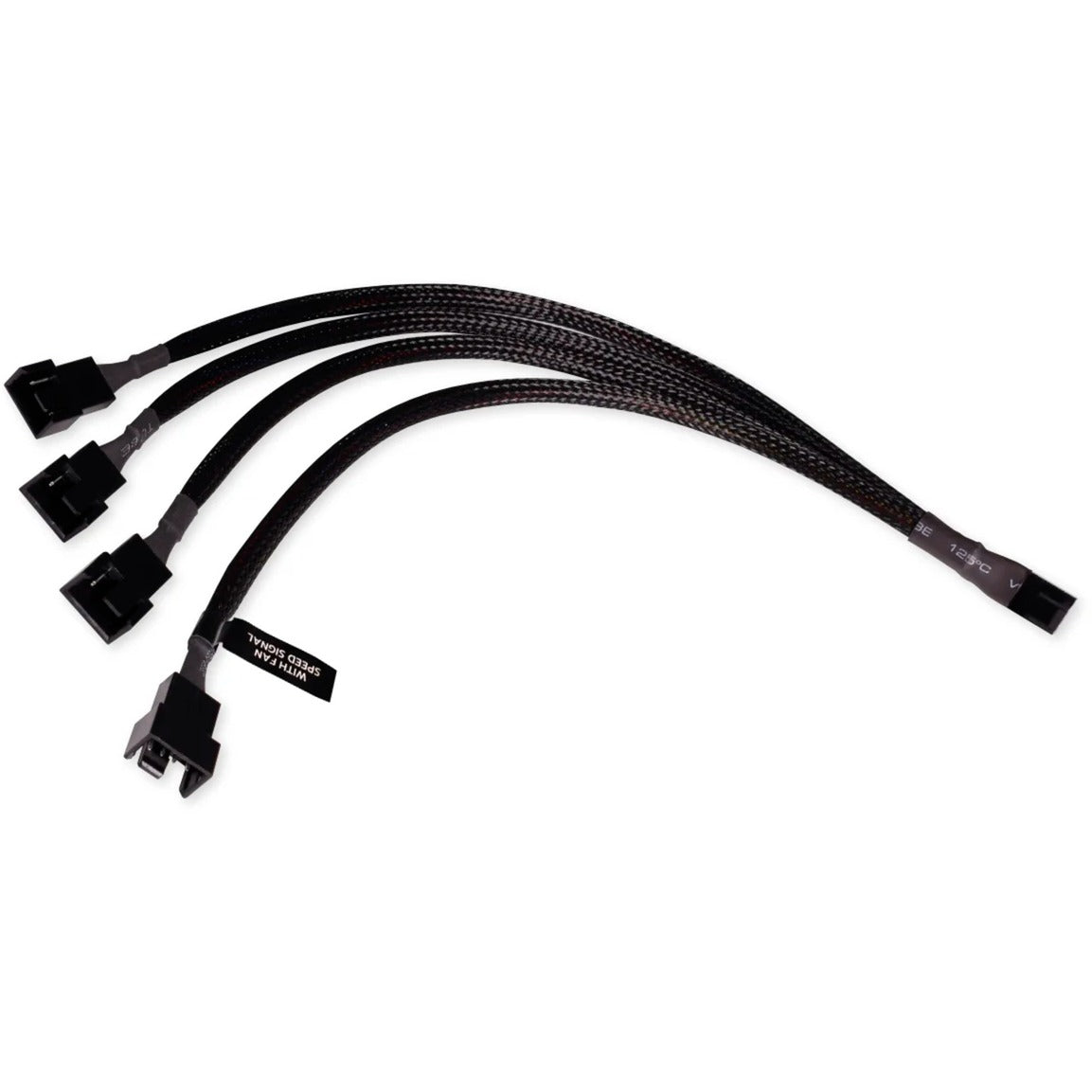 Alphacool Y-Kabelsplitter 4-Pin auf 4x 4-Pin PWM, 30cm (schwarz)