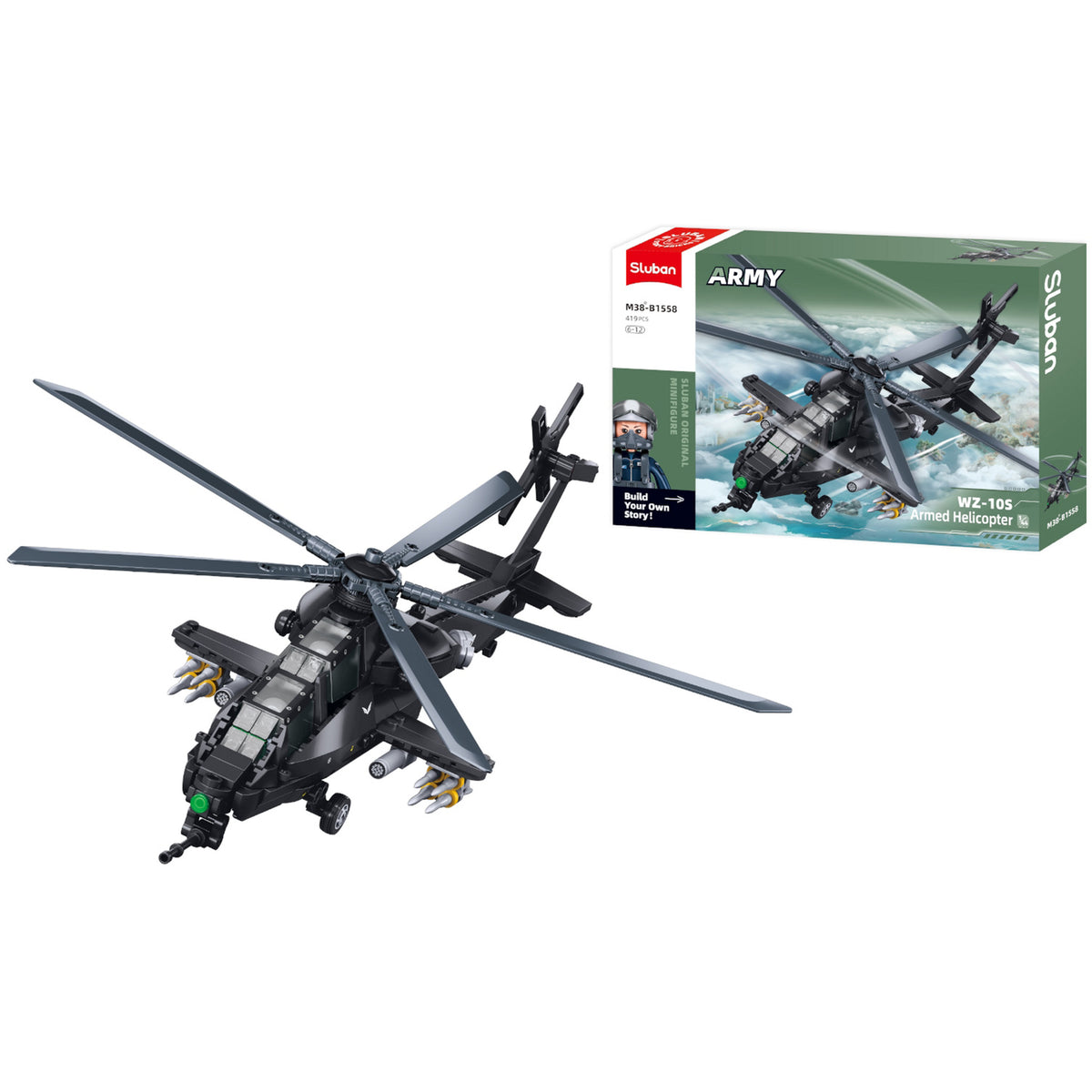 ARMY WZ-10S Kampfhubschrauber, Konstruktionsspielzeug