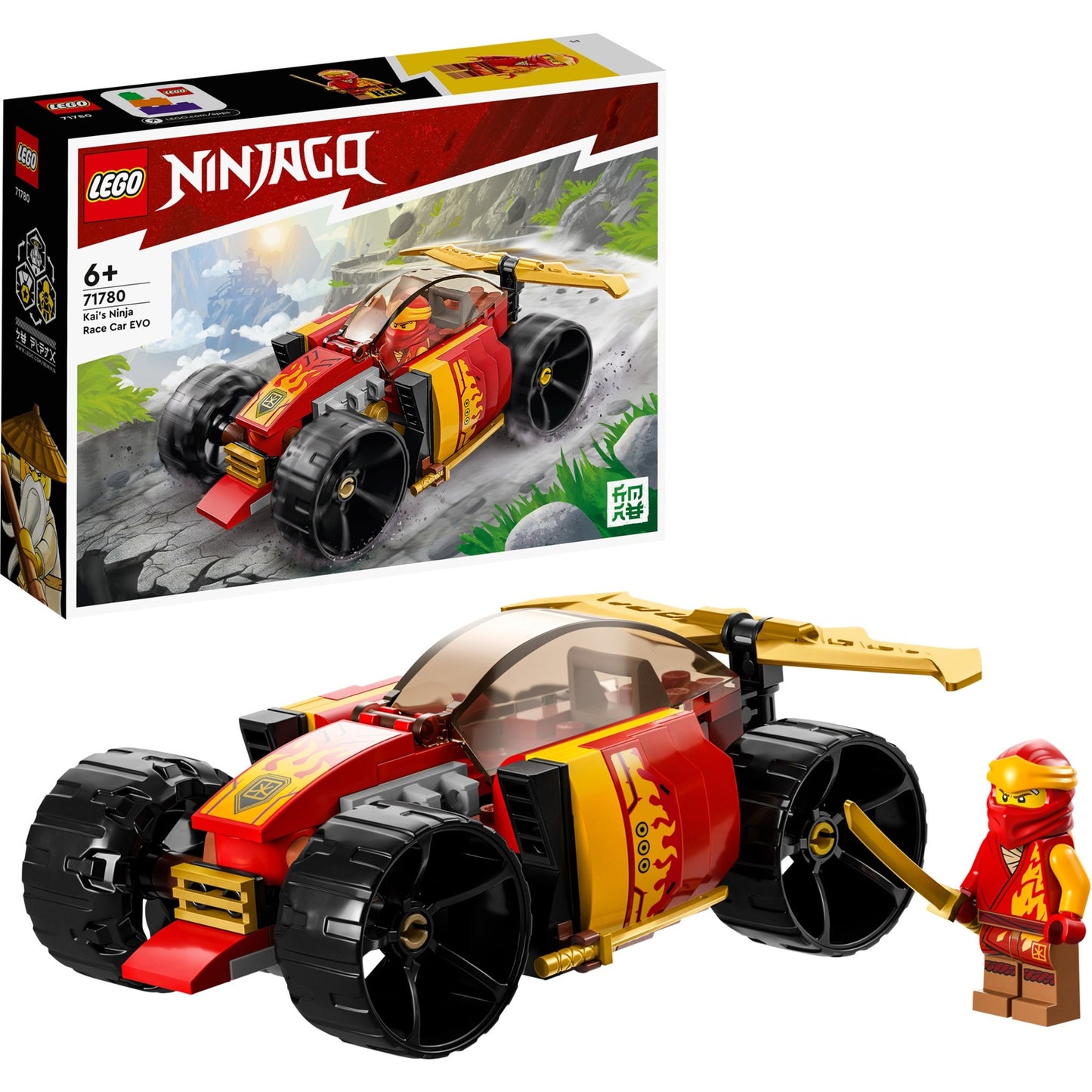 LEGO 71780 Ninjago Kais Ninja-Rennwagen EVO, Konstruktionsspielzeug