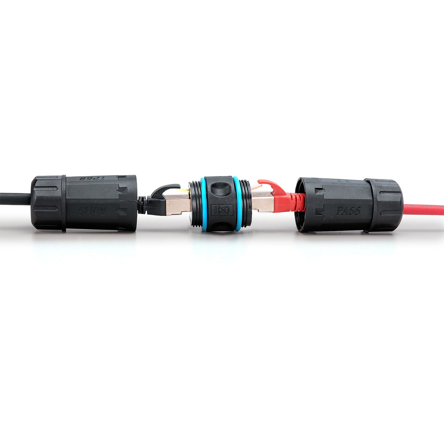 CAT.6A Aussenanschluss-Kupplung, IP68, RJ-45