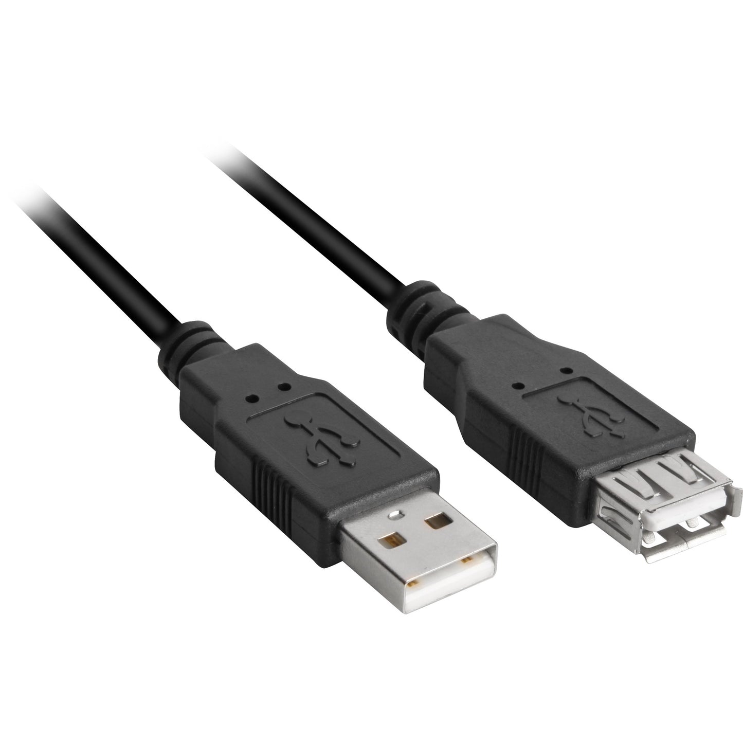 Sharkoon USB 2.0 Verlängerungskabel, USB-A Stecker > USB-A Buchse (schwarz, 0,5 Meter, doppelt geschirmt)