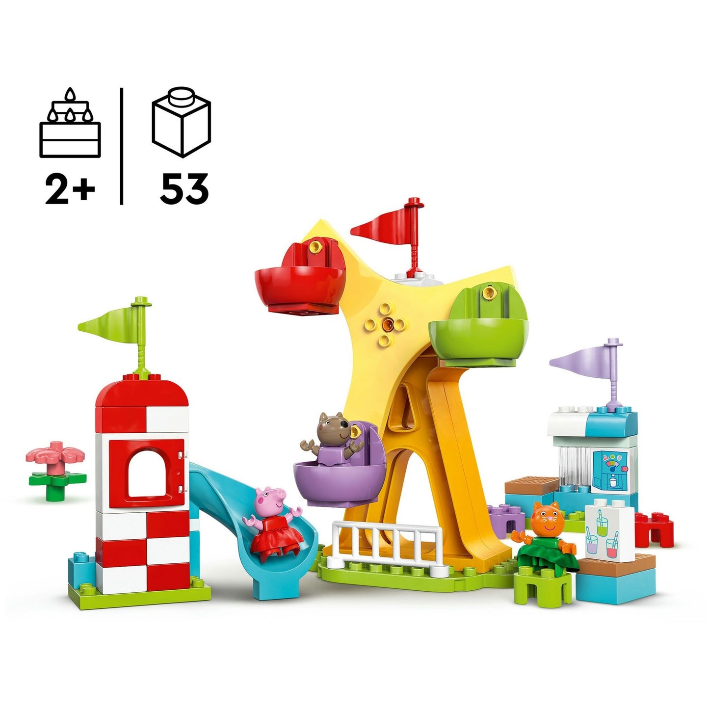 10453 DUPLO Peppa Wutz Jahrmarkt, Konstruktionsspielzeug