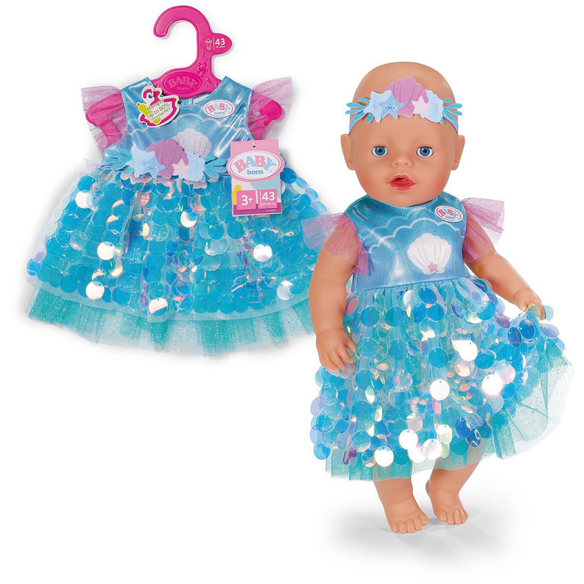 BABY born Meerjungfrau-Outfit 43cm, Puppenzubehör
