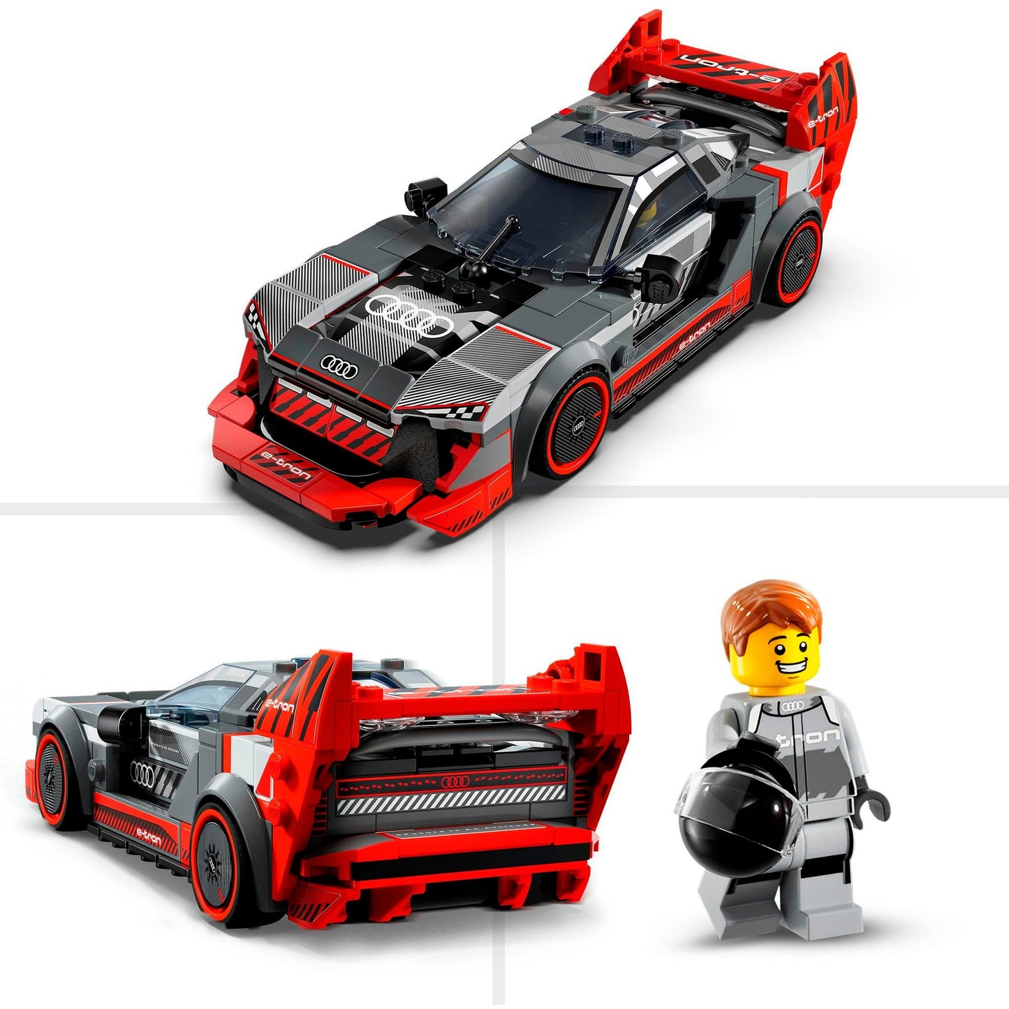 LEGO 76921 Speed Champions Audi S1 e-tron quattro Rennwagen, Konstruktionsspielzeug