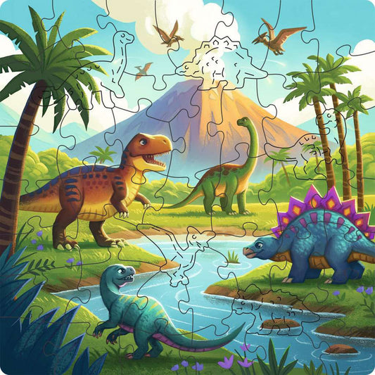 Wooden Puzzles Kids - Dinosaurier Welt