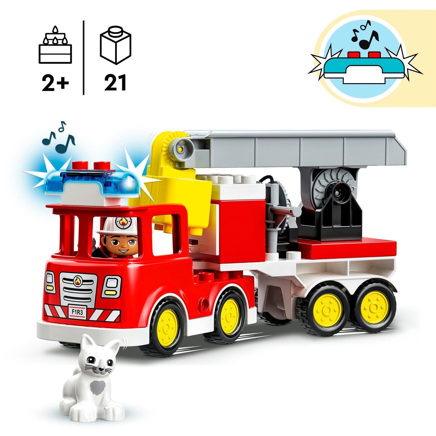 LEGO 10969 DUPLO Feuerwehrauto, Konstruktionsspielzeug