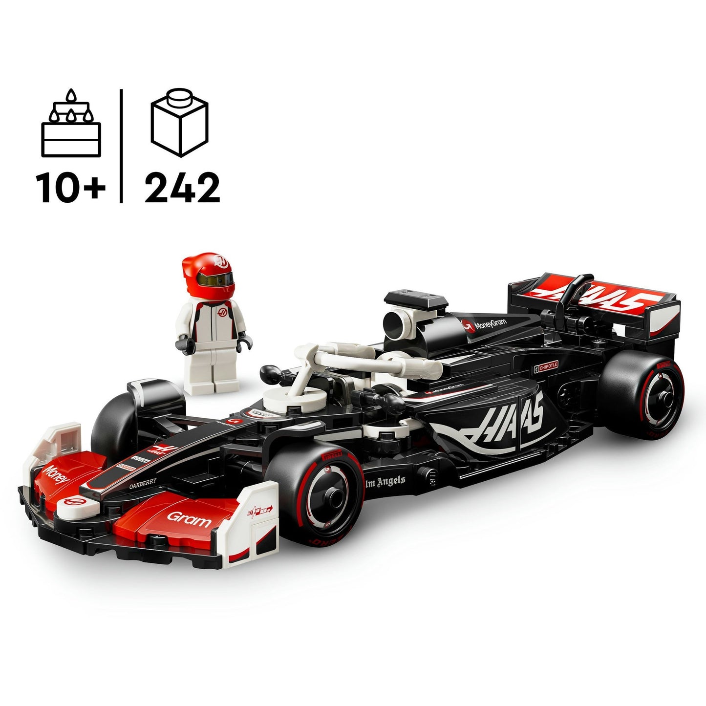 77250 Speed Champions MoneyGram Haas F1 Team VF-24 Rennauto, Konstruktionsspielzeug