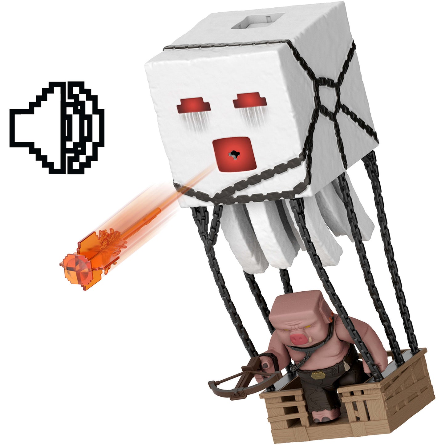 Minecraft Movie Ghast mit Feuerattacke, Spielfigur