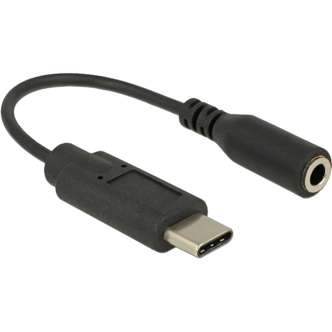 DeLOCK USB 2.0 Adapter, USB-C Stecker > 3,5mm Klinkenbuchse (schwarz, 14cm)